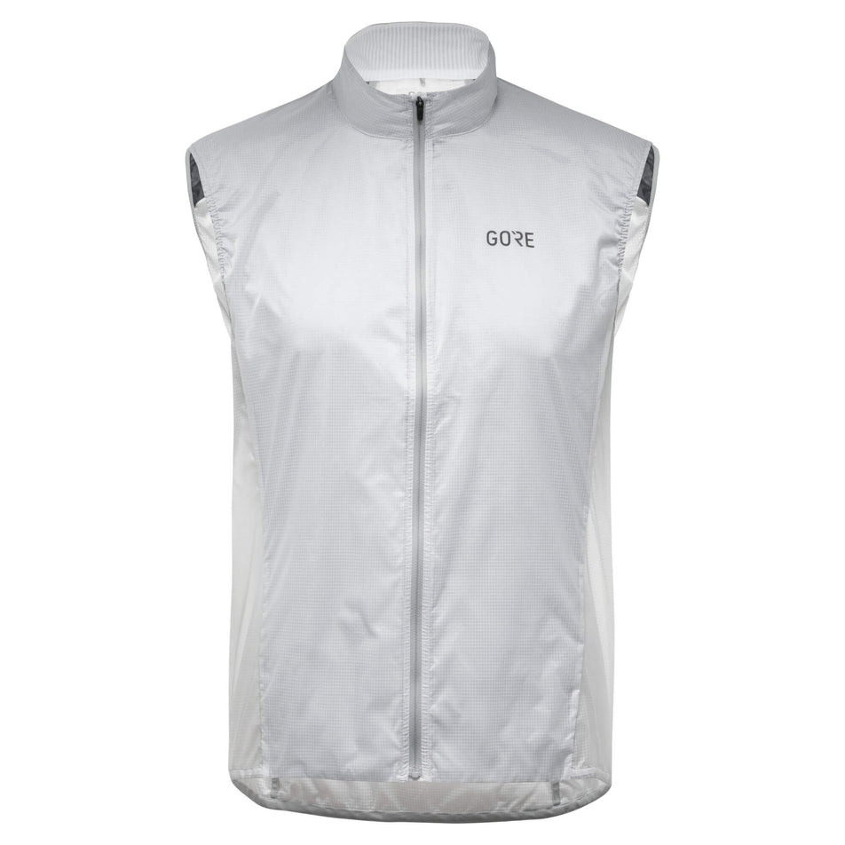 Front view of a GORE® Wear Men's Drive Vest in the white colourway (7763457212578)