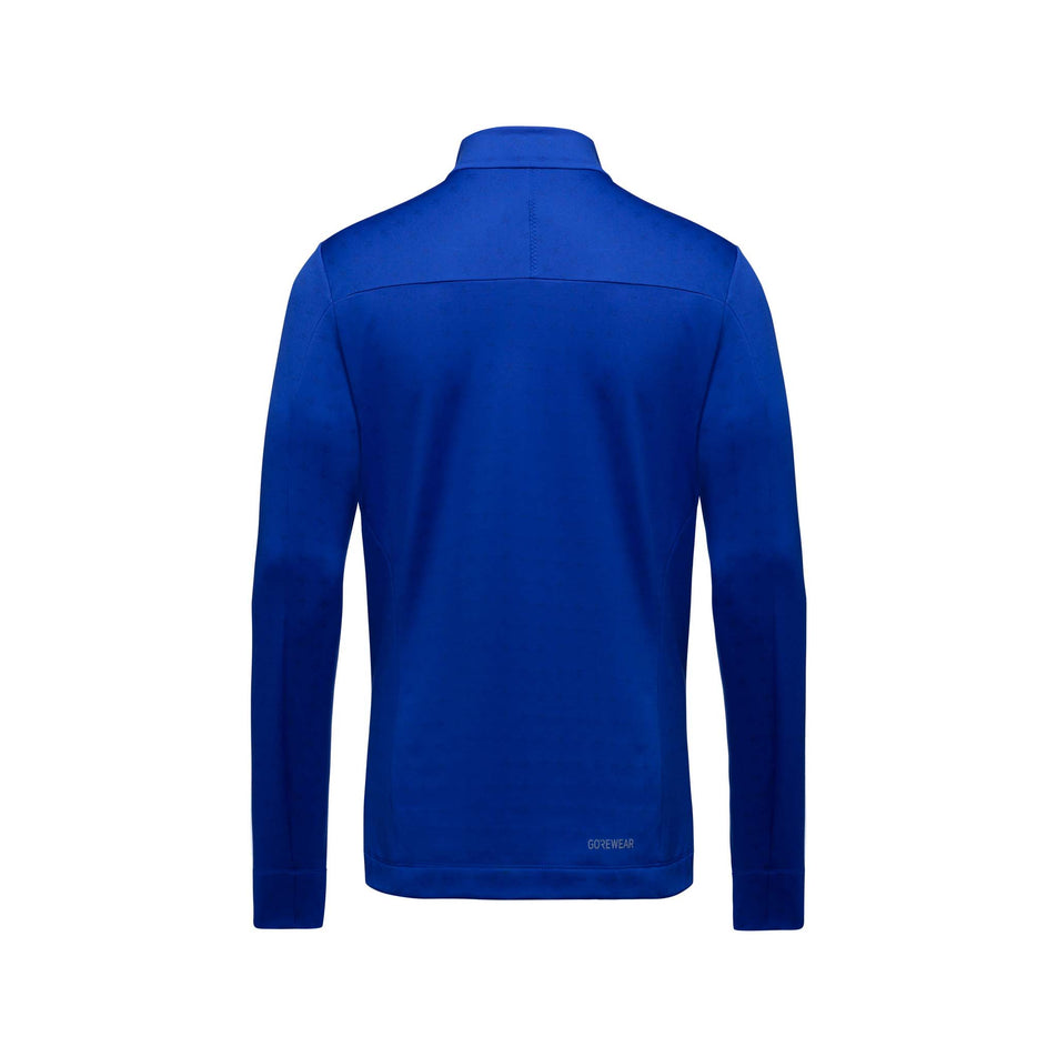 Back view of men's gore wear everyday thermo 1/4 zip in blue (7595532714146)