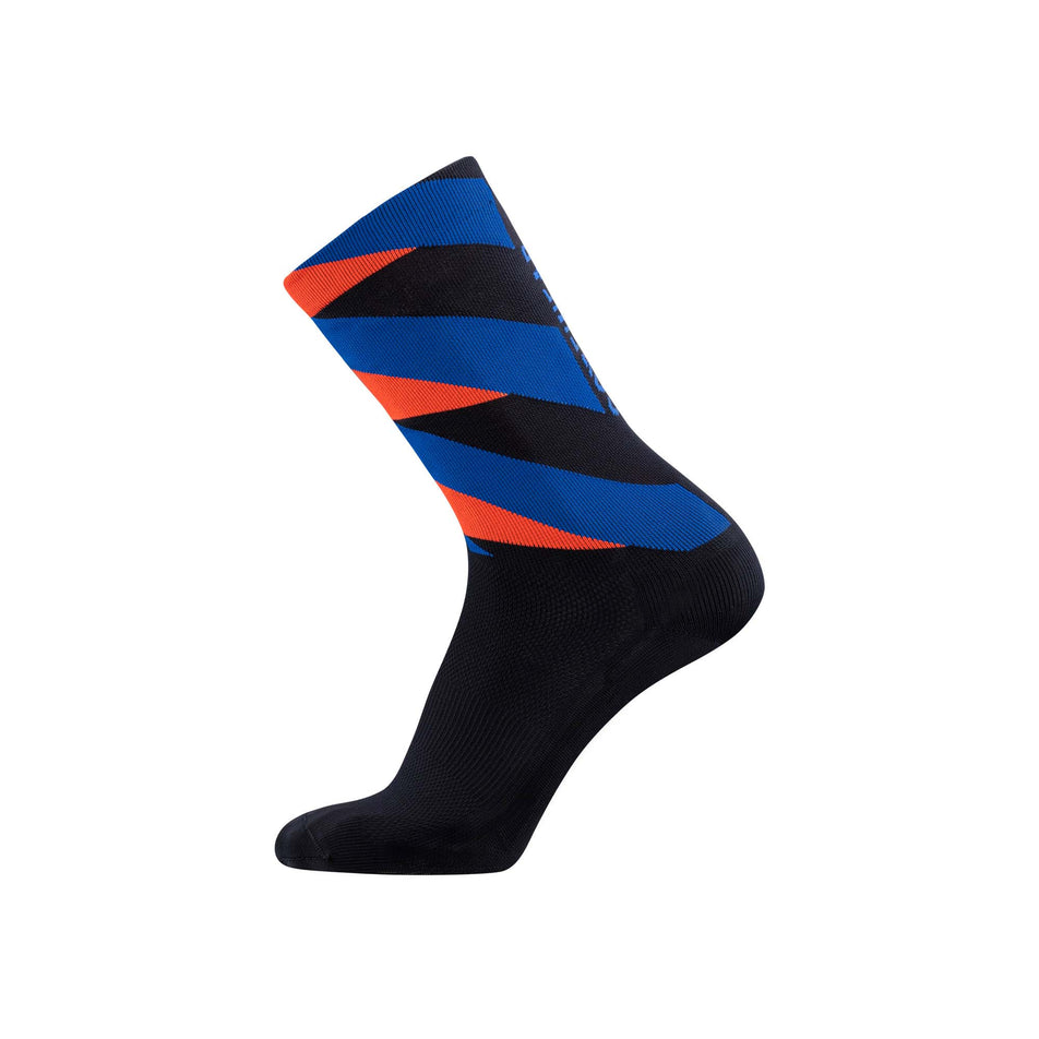Lateral side of a sock from a pair of GORE Wear Essential Signal Socks in the Black/Fireball colourway (7895654924450)