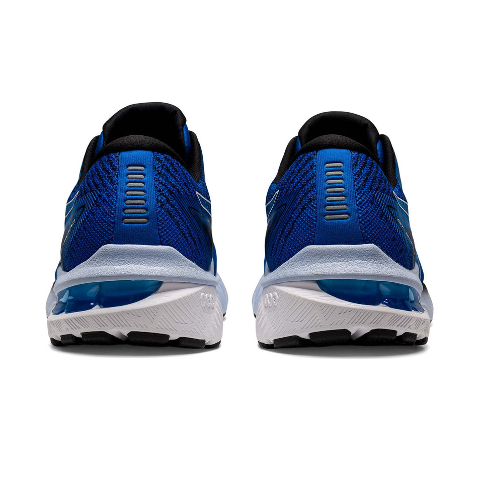 Posterior view of men's asics gt-2000 10 running shoes in blue (7601223958690)