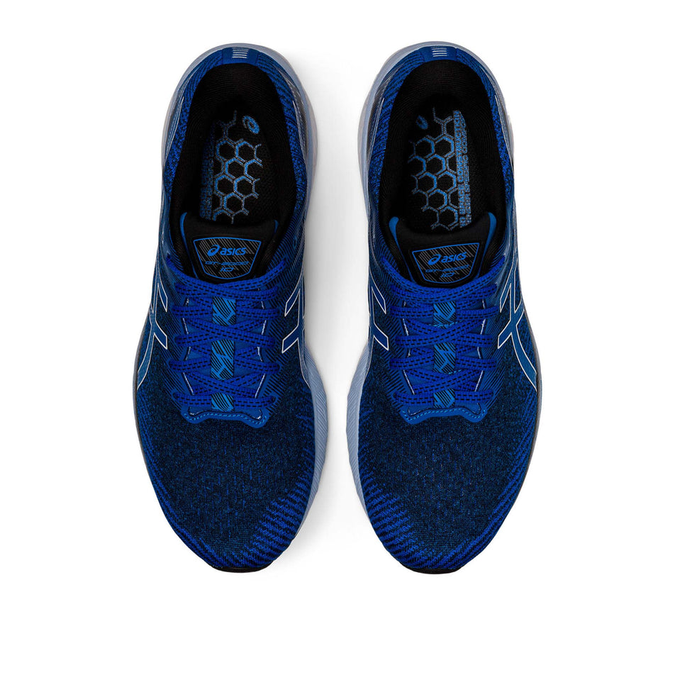 Upper view of men's asics gt-2000 10 running shoes in blue (7601223958690)