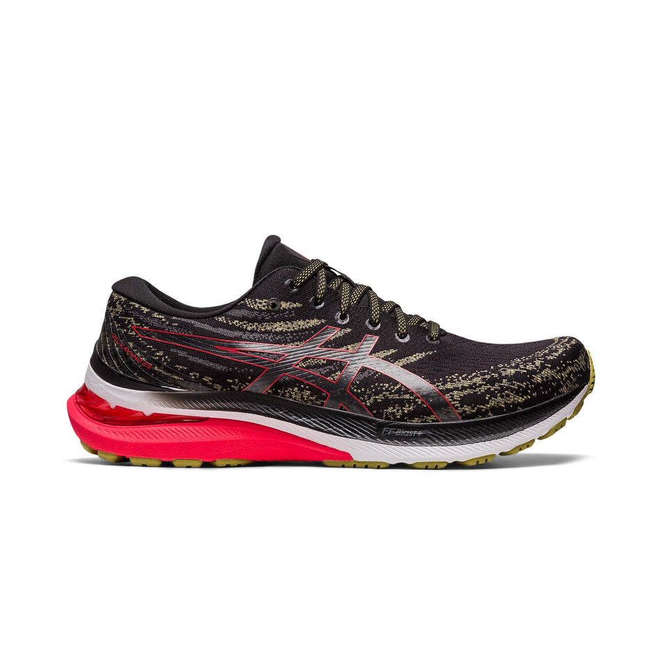 Right shoe lateral view of Asics Men's Gel-Kayano 29 Running Shoes in black (7704193466530)
