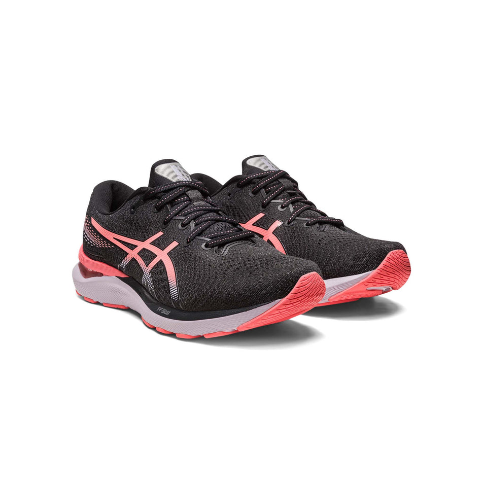 Pair anterior angled view of Asics Women's Gel-Cumulus 24 Running Shoes in black (7704202838178)