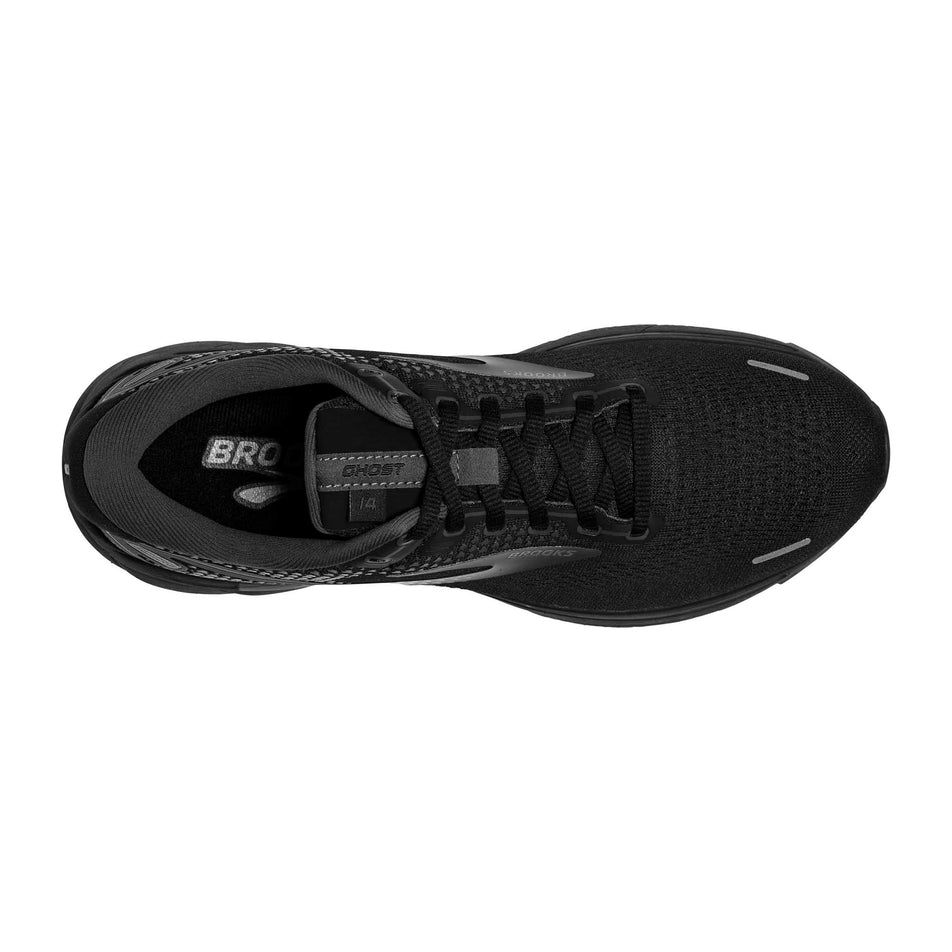 Upper view of men's brooks ghost 14 running shoes (6884481597602)