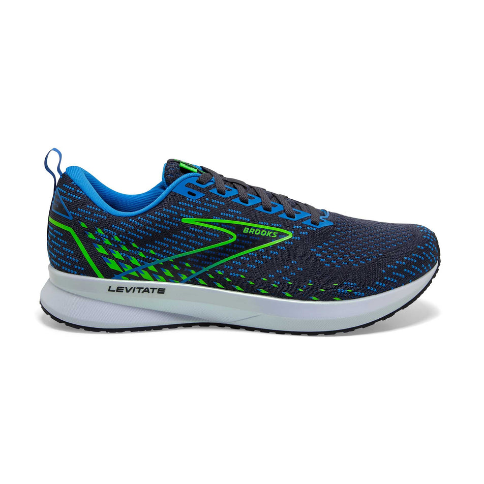 Lateral view of men's brooks levitate 5 running shoes (6884436181154)