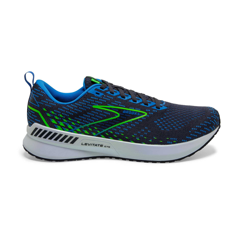 Lateral view of men's brooks levitate gts 5 running shoes (6884443029666)