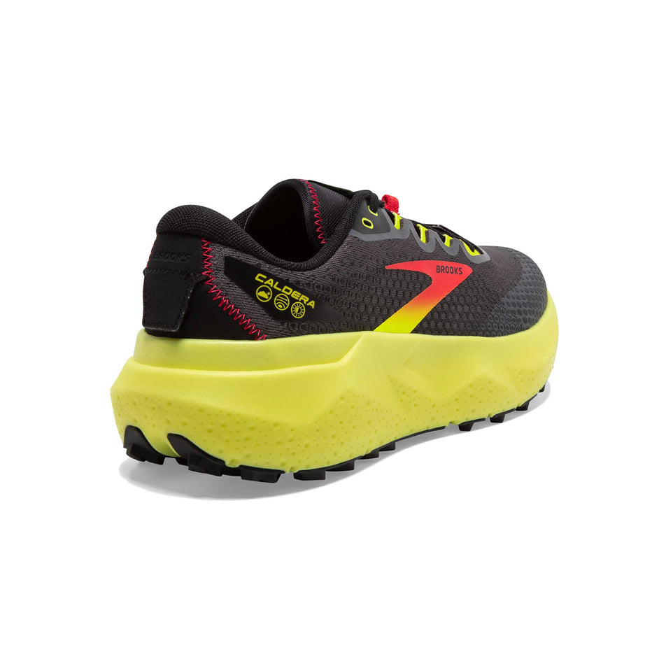 Posterior angled view of men's brooks caldera 6 running shoes (7267497050274)