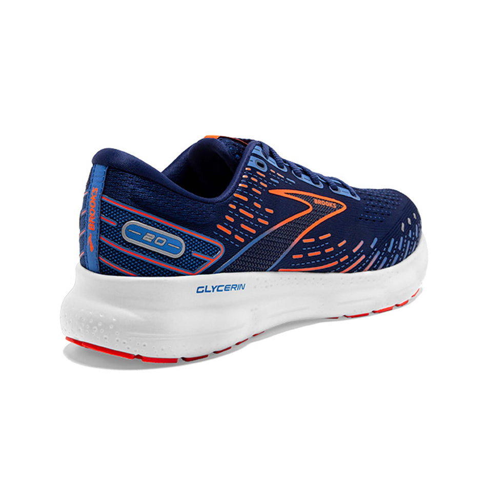 Posterior angled view of men's brooks glycerin 20 running shoes (7328971423906)