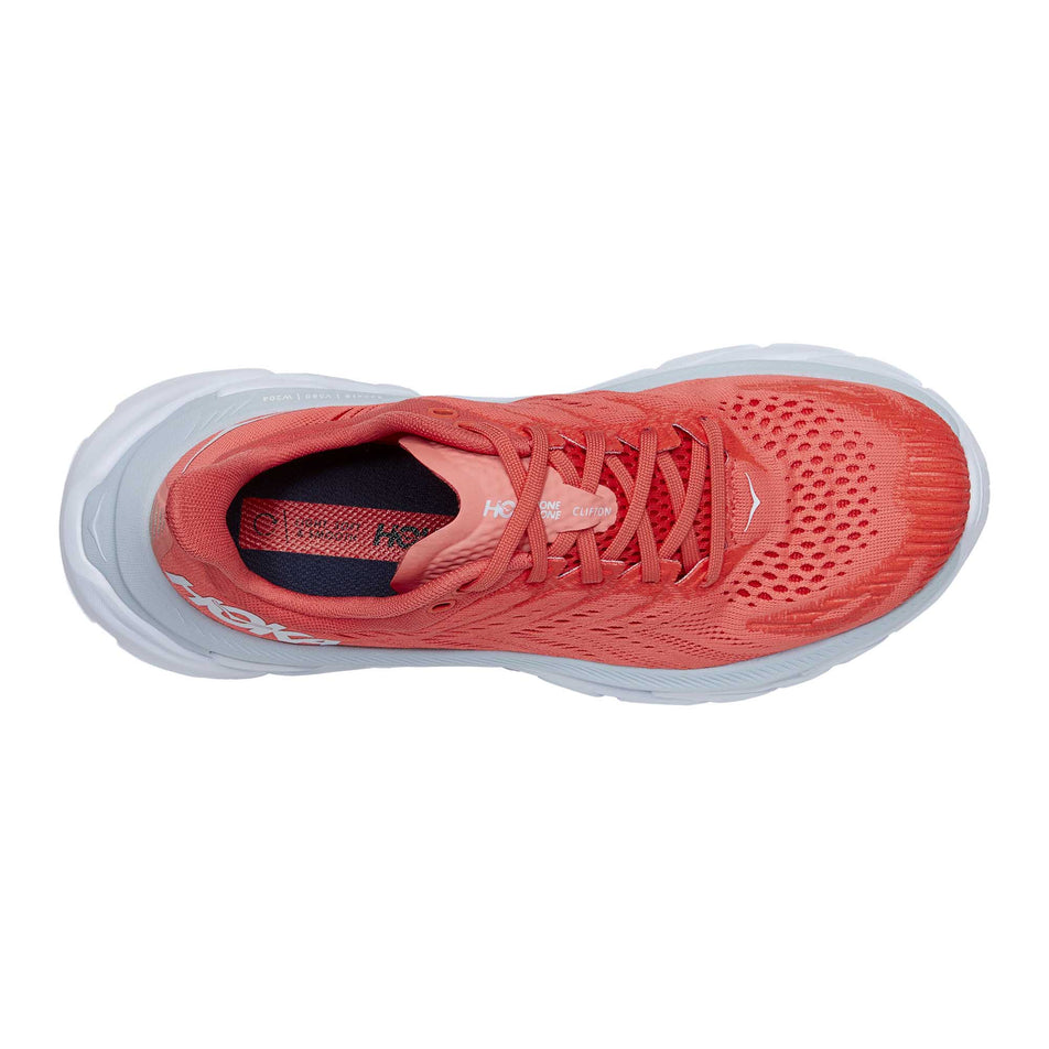 The upper and lace area on the right shoe from a pair of women's Hoka Clifton Edge (6901811478690)