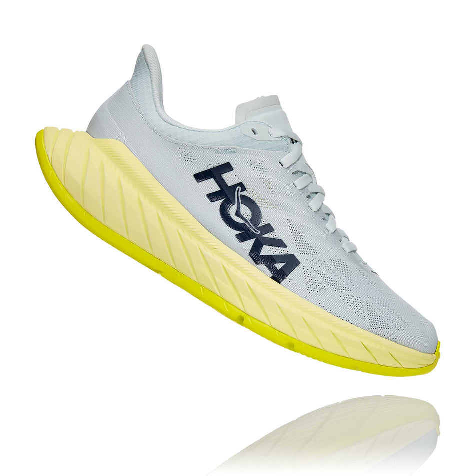 The right shoe from a pair of women's Hoka Carbon X 2 in a slanted position (6901964931234)