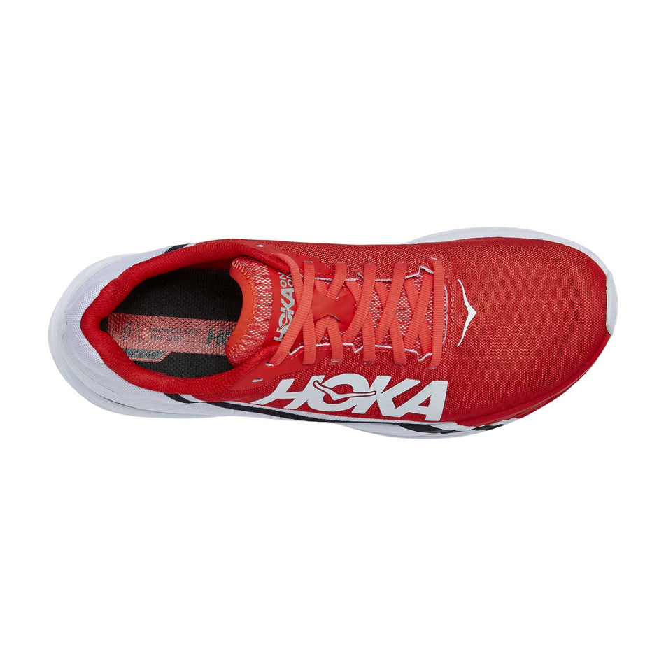 The upper and lace area on the right shoe from a pair of unisex Hoka Rocket X  (6901891825826)