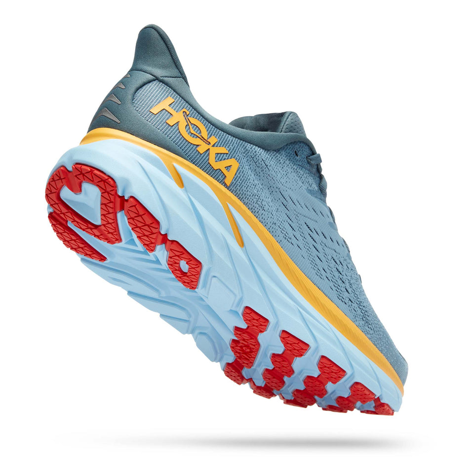 Midsole view of men's hoka clifton 8 wide running shoes (7482867777698)