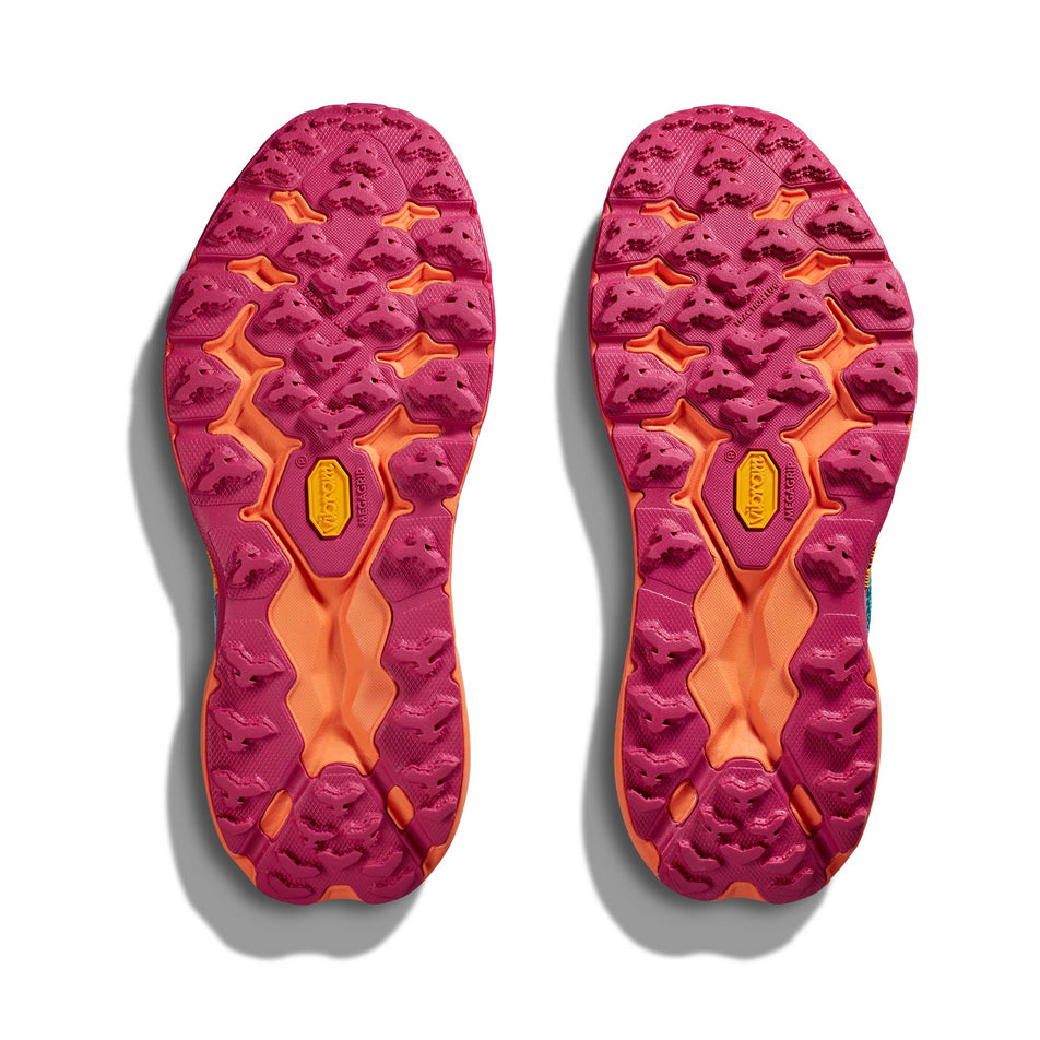 The outsoles on a pair of men's Hoka Speedgoat 5 Running Shoes (7705934200994)