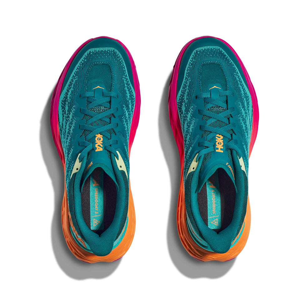 The uppers on a pair of women's Hoka Speedgoat 5 Running Shoes (7705937248418)