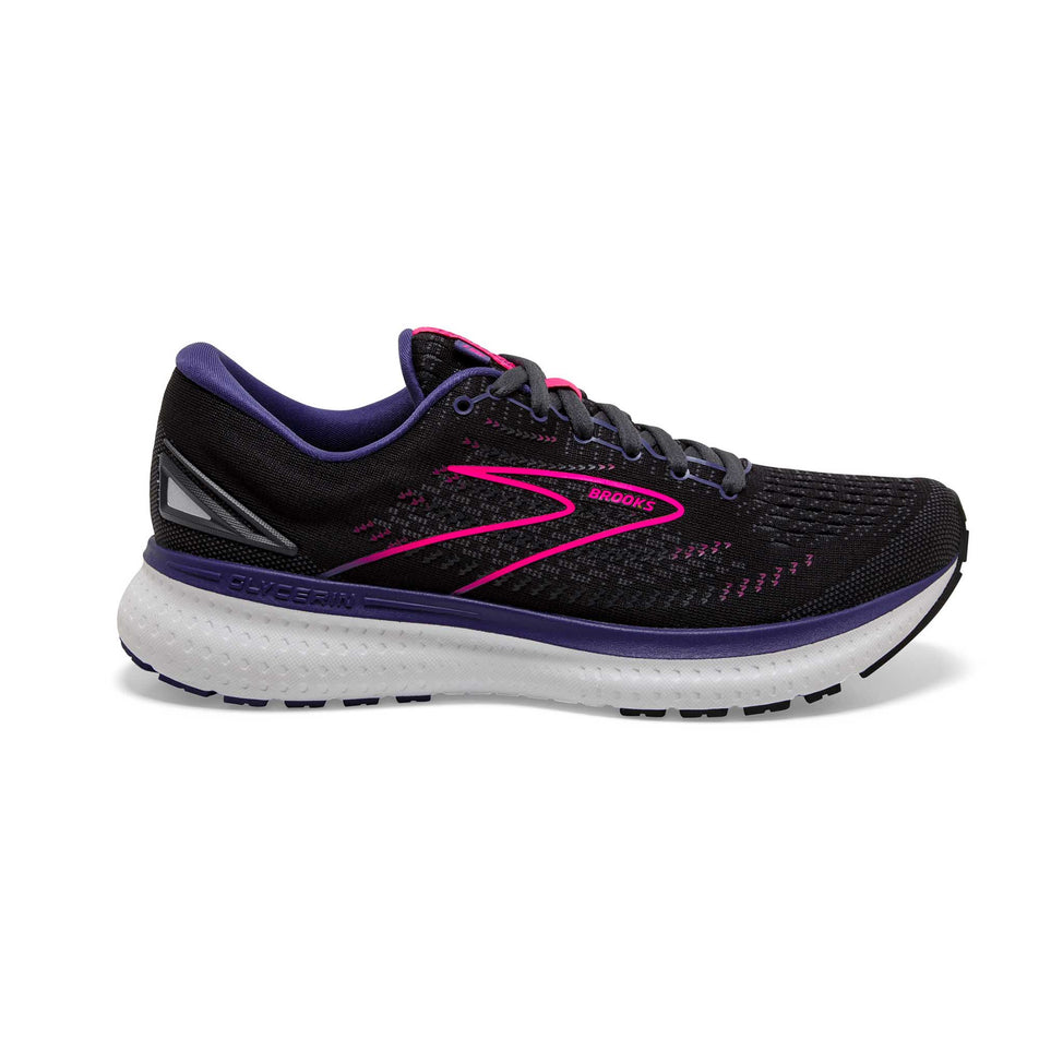 Lateral view of women's brooks glycerin 19 running shoes (6884701110434)
