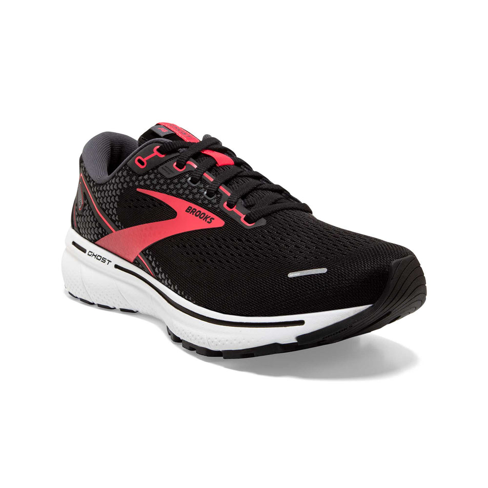 Anterior view of women's brooks ghost 14 1D running shoes (6884750131362)