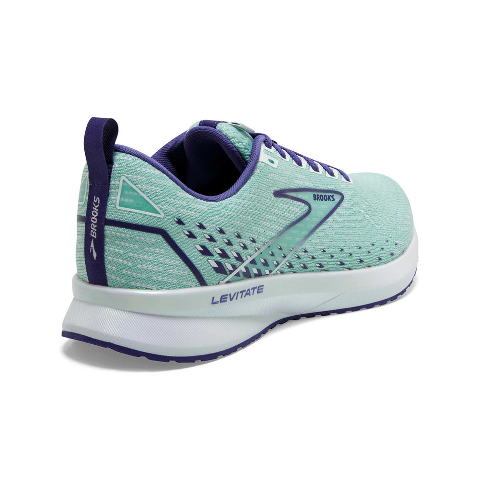 Posterior view of women's brooks levitate 5 running shoes (6884665196706)
