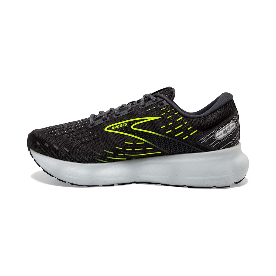 Medial view of Brooks Women's Glycerin 20 Running Shoes in black (7599131787426)