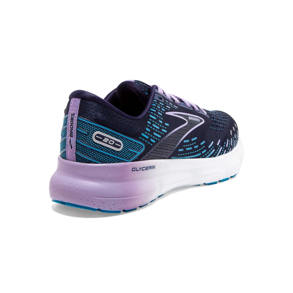 Posterior view of women's brooks glycerin 20 running shoes (7297968930978)