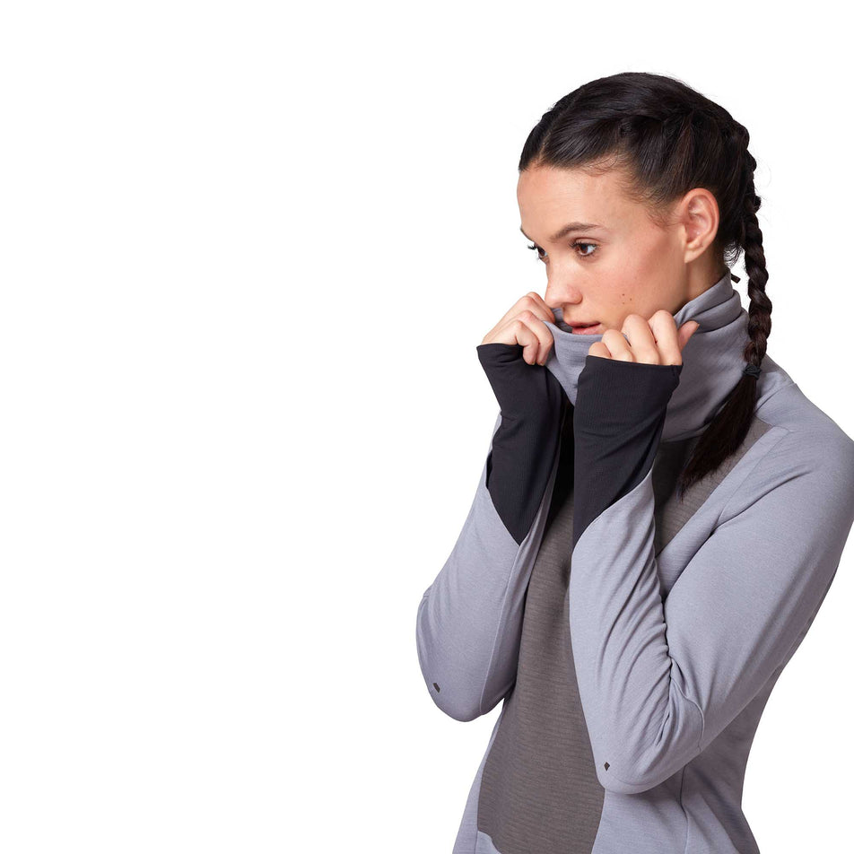 Collar View of Women's On Weather Shirt (6910427857058)