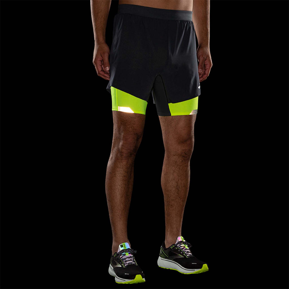 Front reflective view of Brooks Men's Run Visible 5