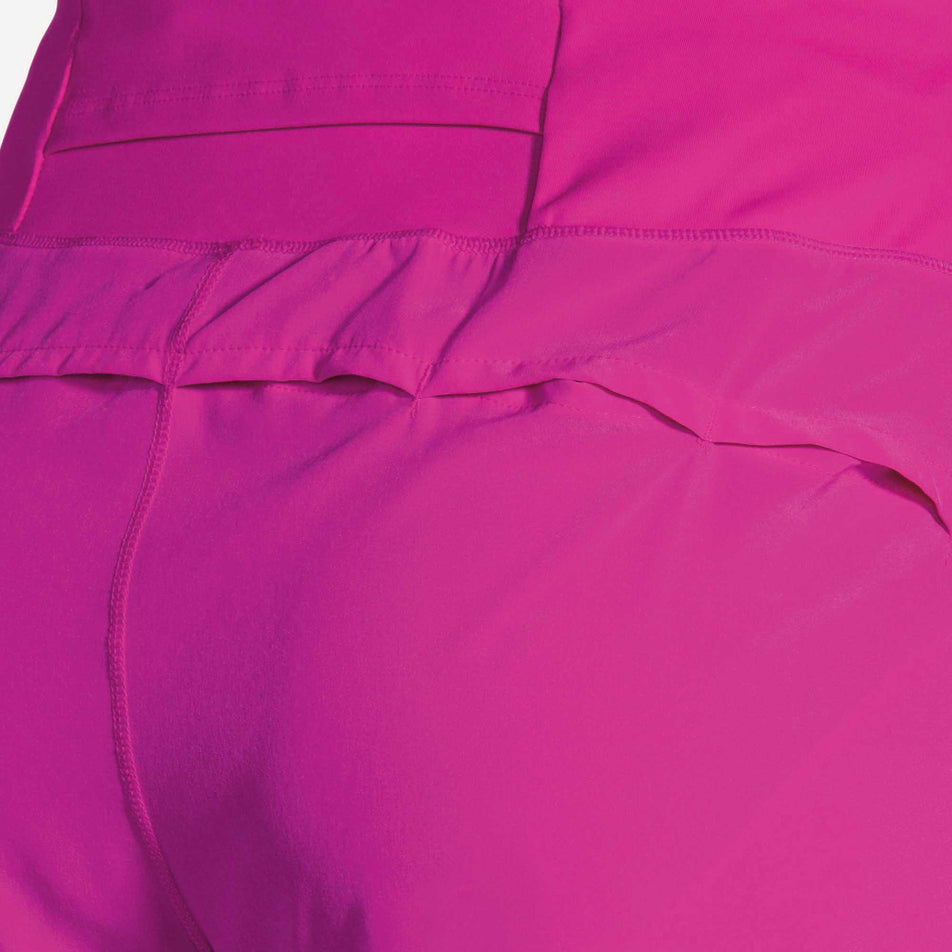 Venting tab across back of Brooks Chaser 5 Inch Shorts, Women's Pink Running Shorts  (6913698693282)
