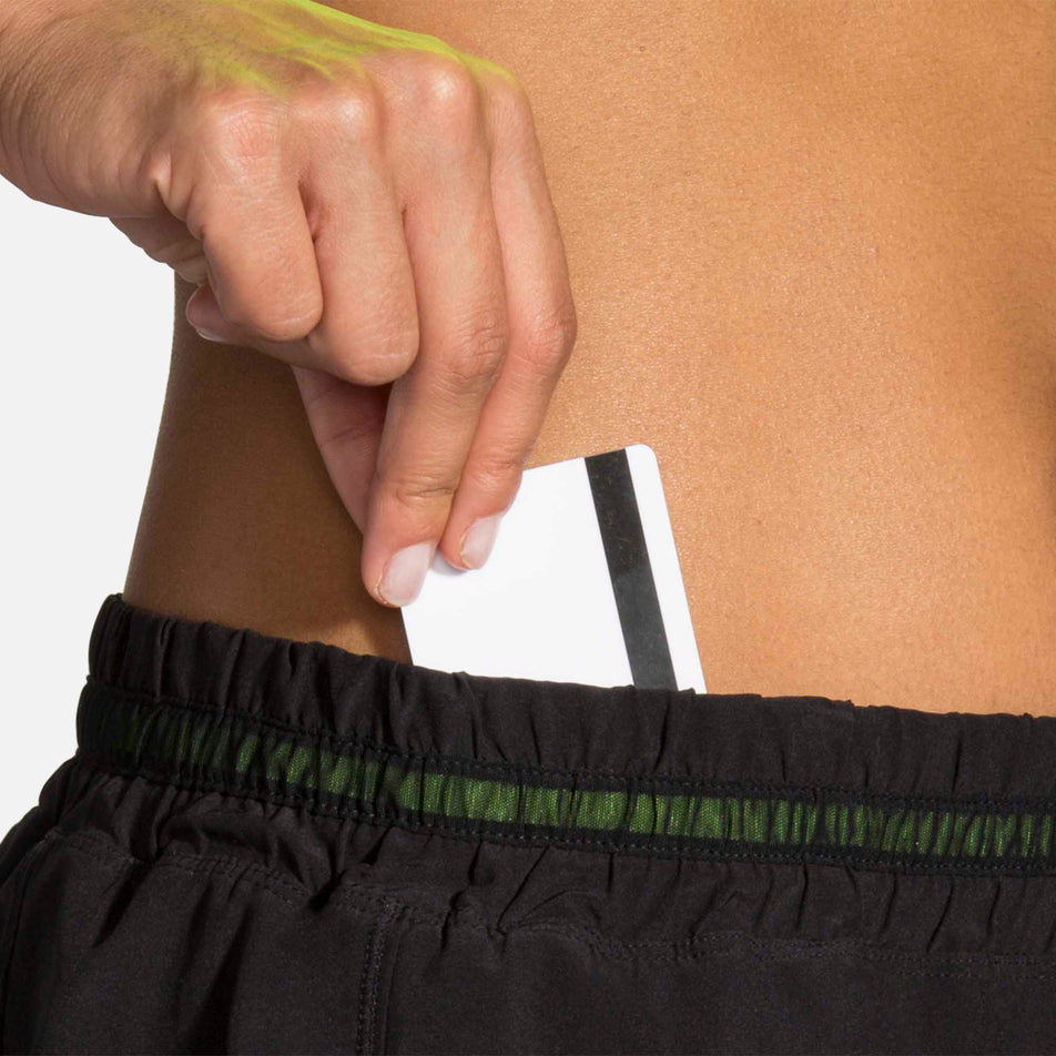 Waistband detail on Brooks Carbonite 4” Short (6913893236898)
