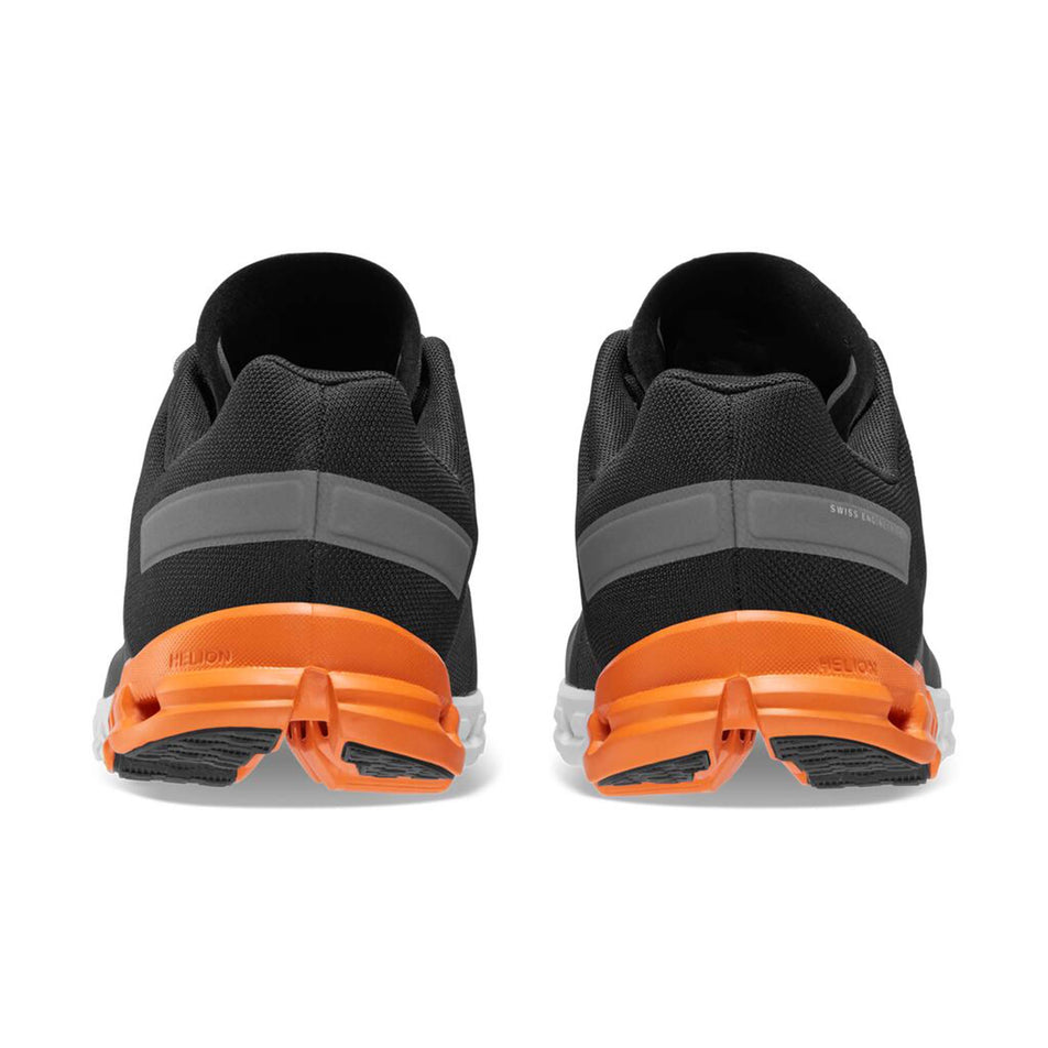 Posterior view of men's on cloudflow running shoes in black (7525327929506)