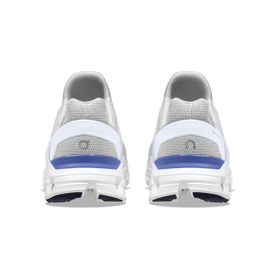 Posterior view of men's on cloudswift pr running shoes in white (7511275569314)