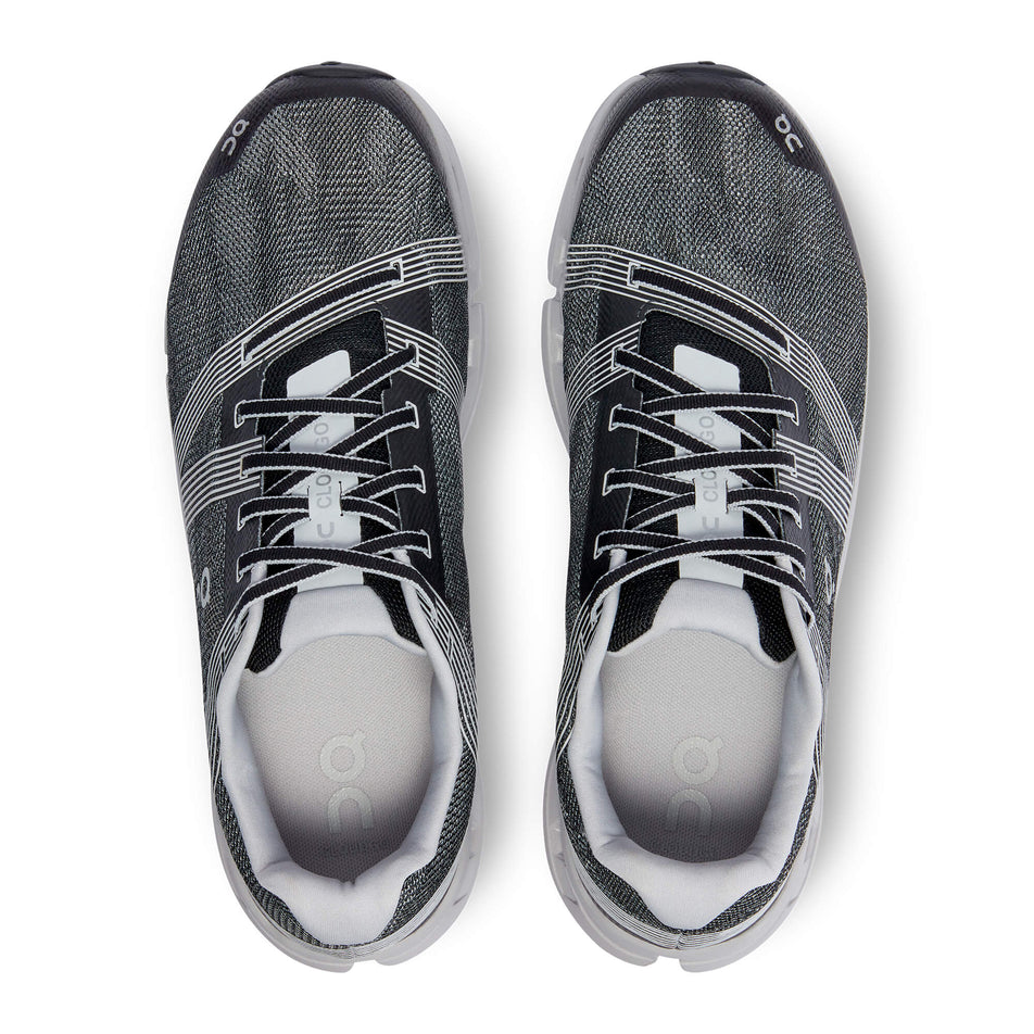 Upper view of men's On Cloudgo Running Shoes in Black (7525313577122)