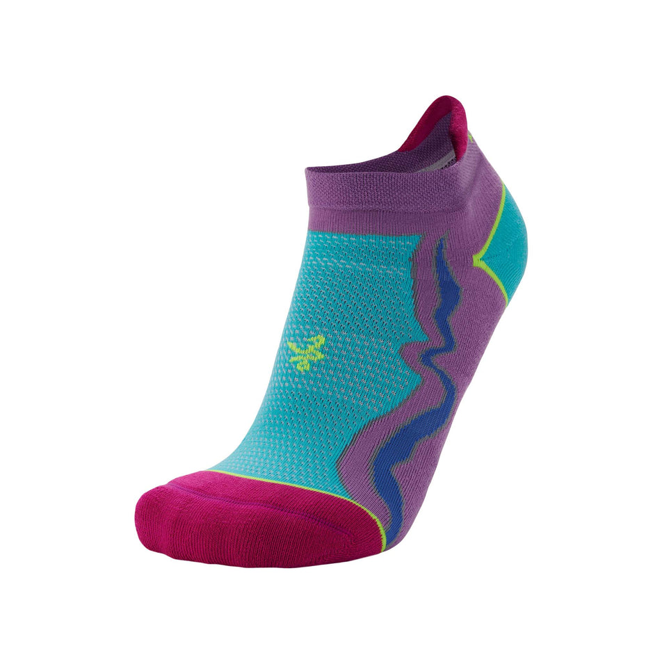 Front view of women's balega enduro no show running socks in purple (7591826784418)