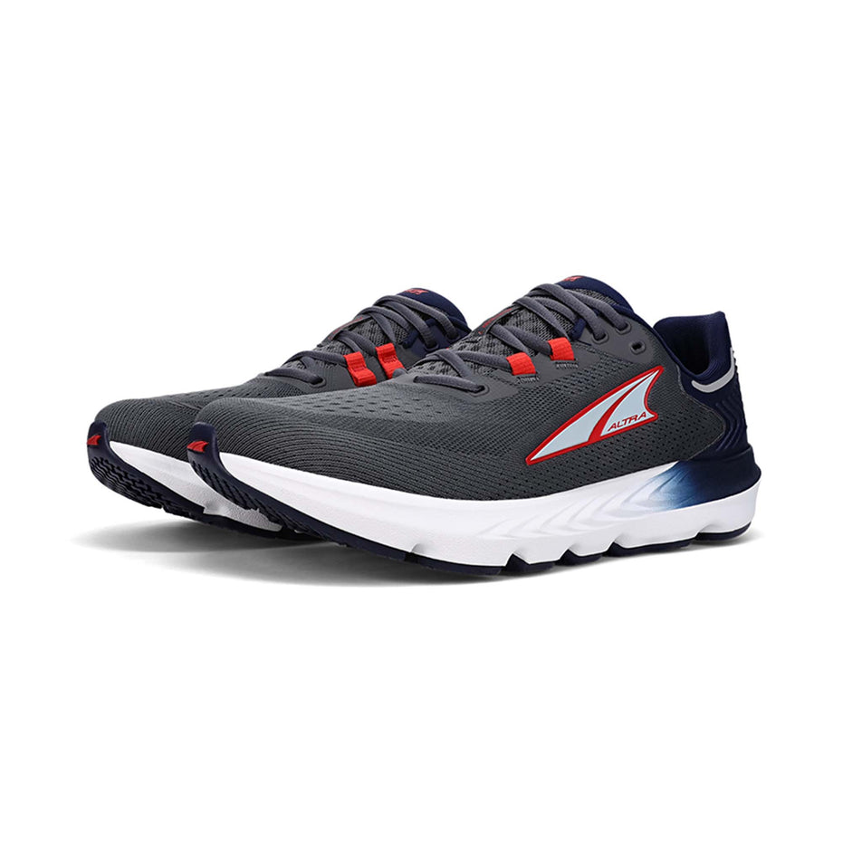 Pair anterior angled view of Altra Men's Provision 7 Running Shoes in grey (7705143836834)