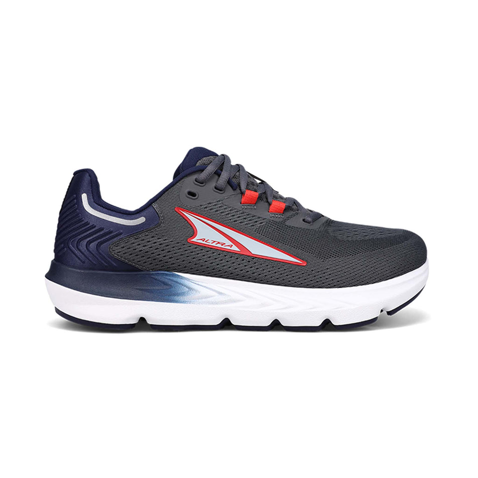 Right shoe lateral view of Altra Men's Provision 7 Running Shoes in grey (7705143836834)