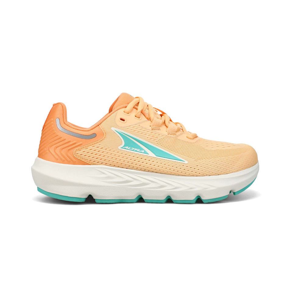 Right shoe lateral view of Altra Women's Provision 7 Running Shoes in orange (7705148686498)