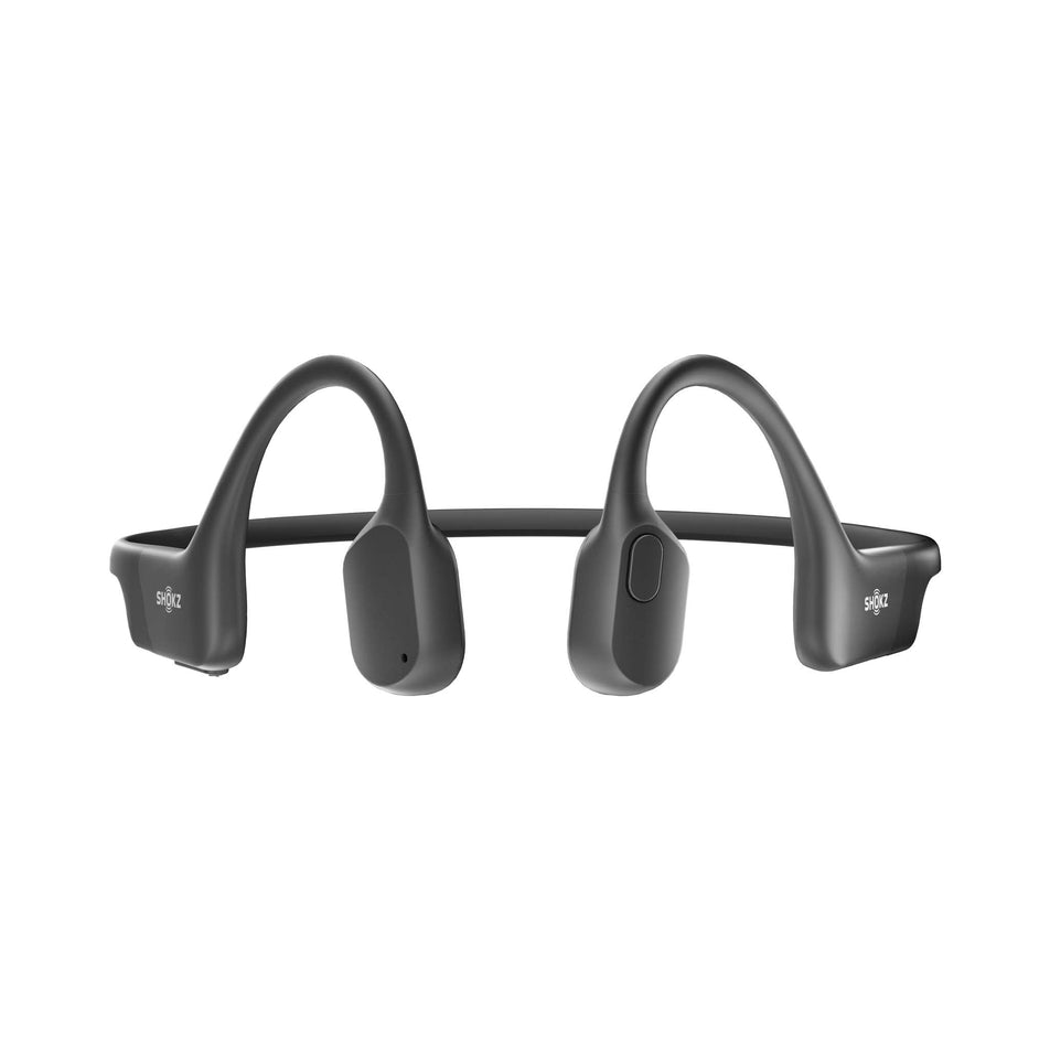 Front view of unisex shokz openrun wireless bone conduction headphones (7424732299426)
