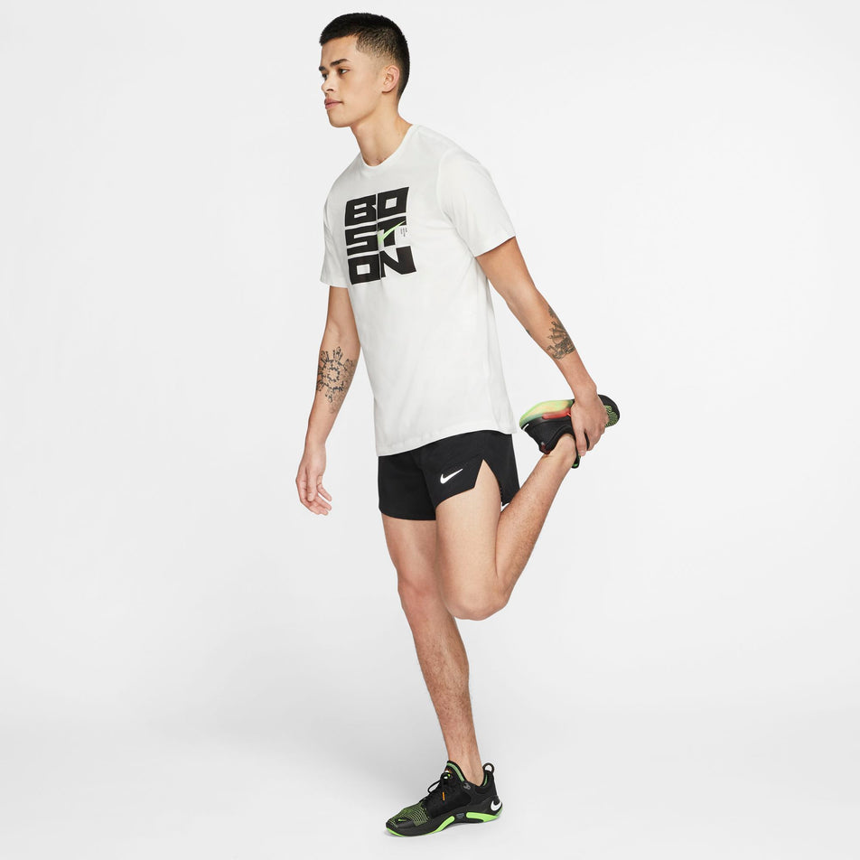 Model wears  Nike Dri-FIT Fast 4 Inch Short (6917877891234)