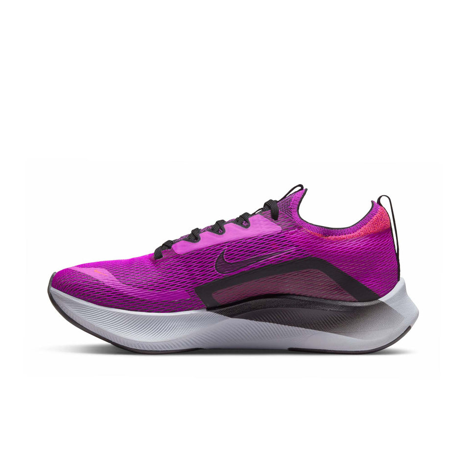 Medial view of women's nike zoom fly 4 running shoes (7316277592226)