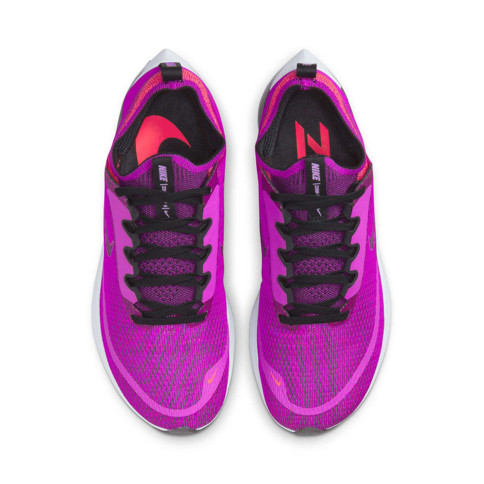 Upper view of women's nike zoom fly 4 running shoes (7316277592226)