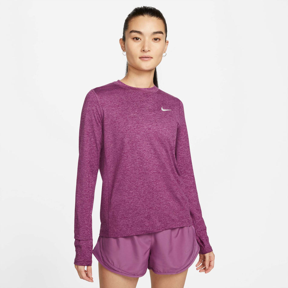 Front view of women's nike df element crew (7247729688738)