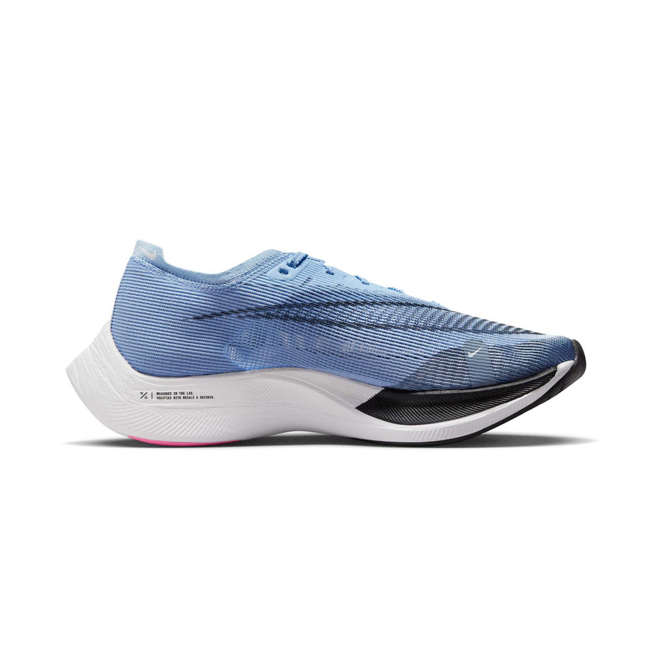 Medial side of the left shoe from a pair of men's ZoomX Vaporfly Next% Running Shoes (7725364281506)