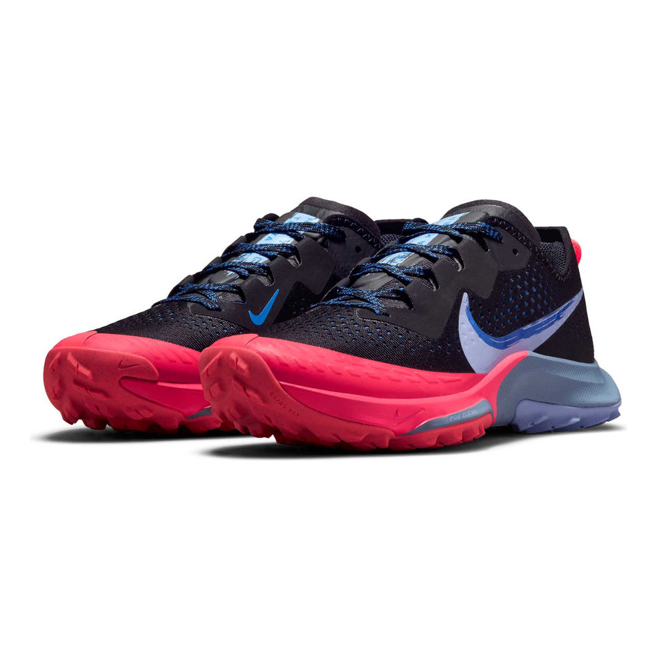 Anterior pair view of women's nike air zoom terra kiger 7 running shoes (6890401071266)