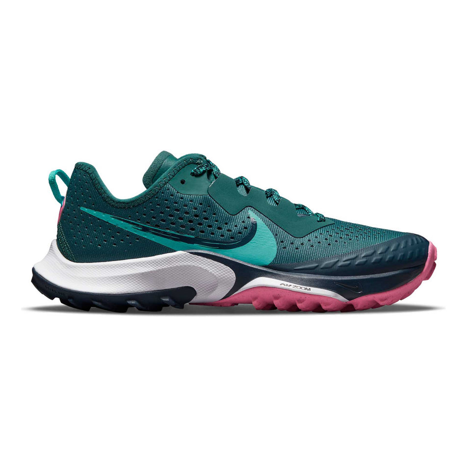 Lateral view of women's nike air zoom terra kiger 7 running shoes (6877928816802)