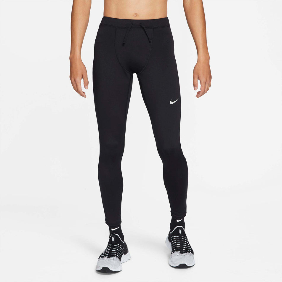 Front view of Nike Men's Dri-Fit Challenger Running Tight in black (7677517103266)