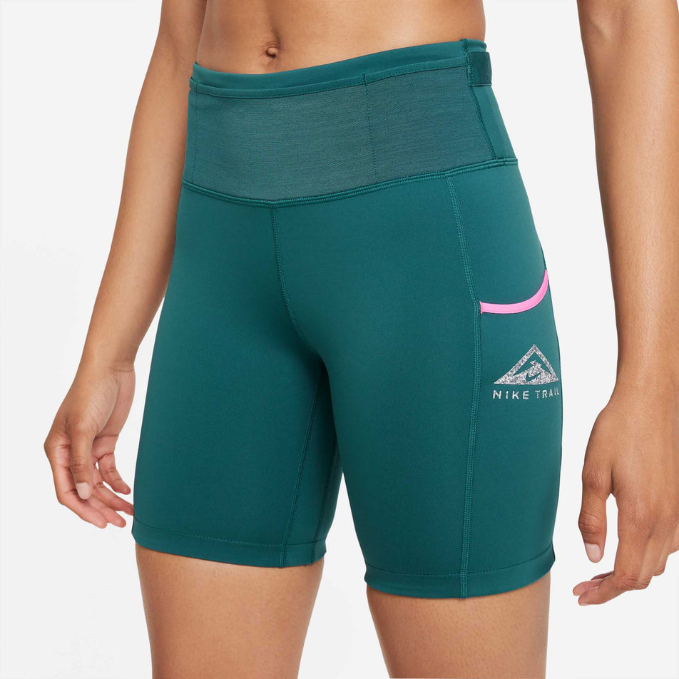 Front view of women's nike epic lux tight short trail (6918053560482)