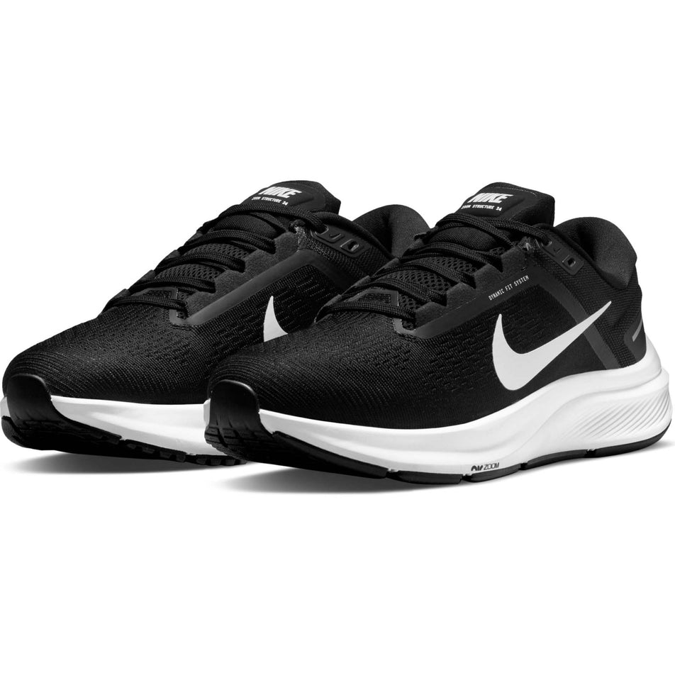 Anterior angled view of women's nike air zoom structure 24 running shoes (7353684787362)
