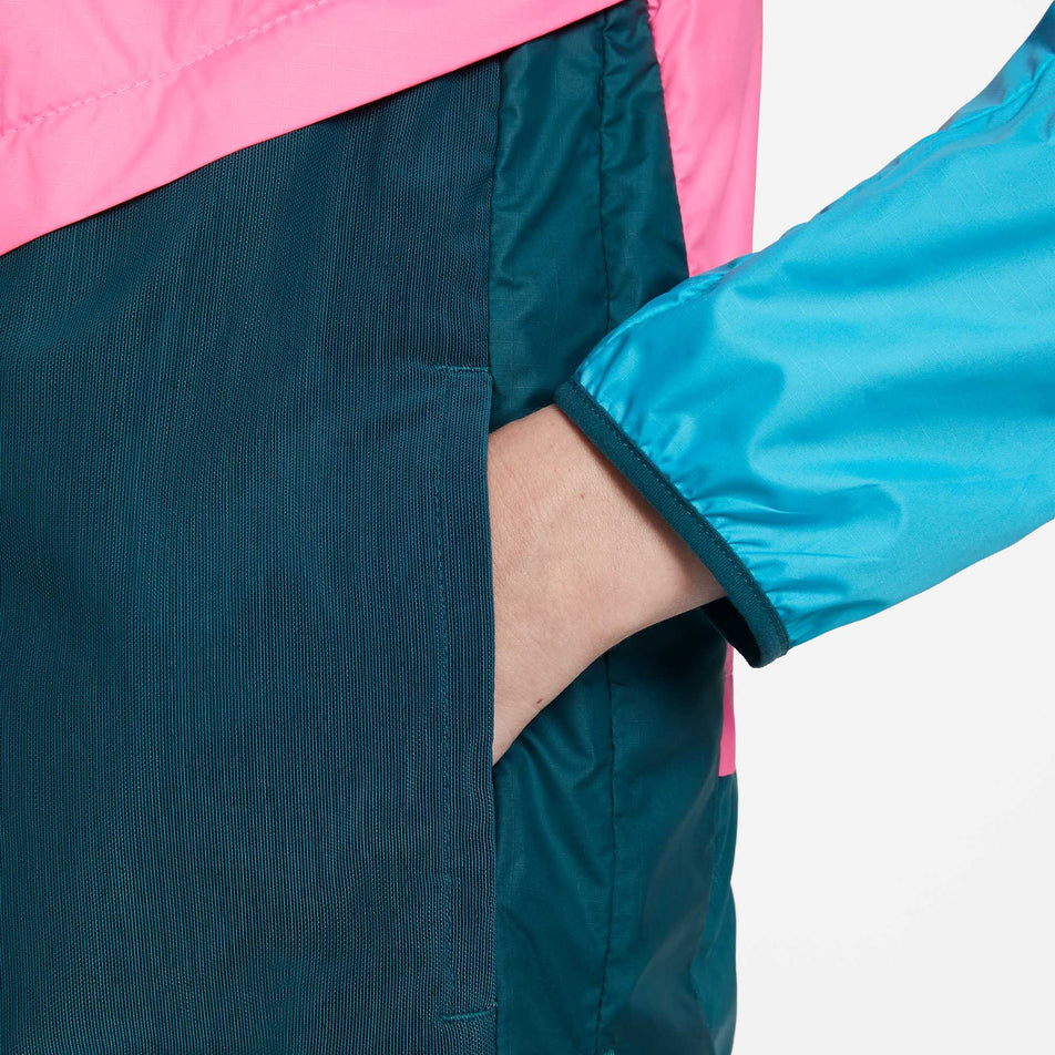 Side pocket view of women's nike sf trail jacket (6918055887010)