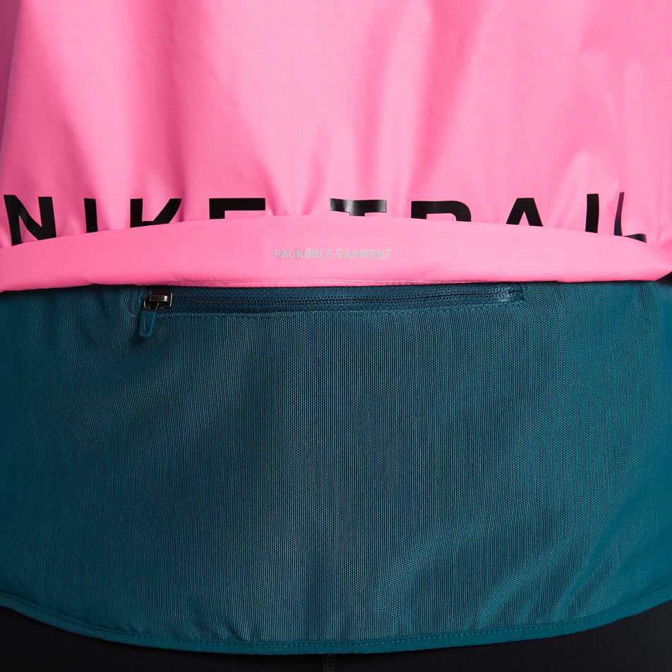 Zip pouch view of women's nike sf trail jacket (6918055887010)