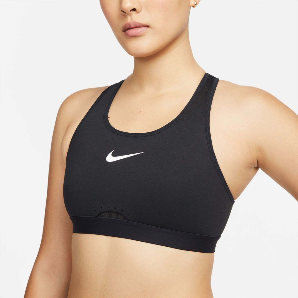 Front view of women's nike df swsh hs bra (7385234473122)