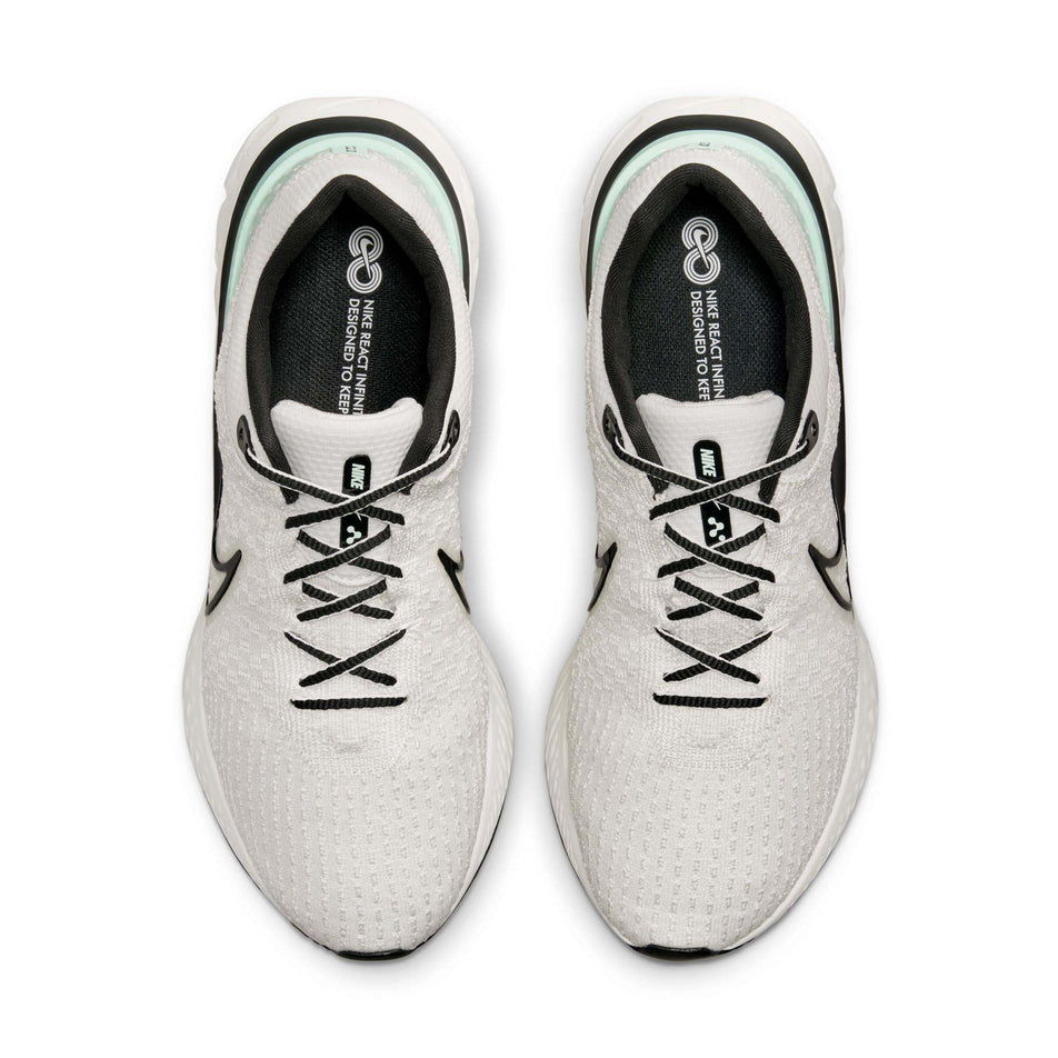Upper view of men's nike react infinity run flyknit 3 running shoes (7351501815970)