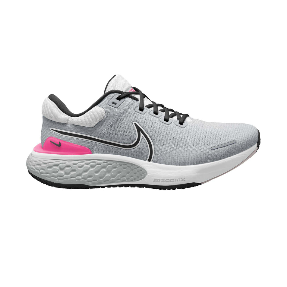 Right shoe lateral view of Nike Men's ZoomX Invincible Run Flyknit 2 Running Shoes in white (7669873606818)